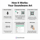 Porte-clés Personalized QR Code Soundwave Keychain