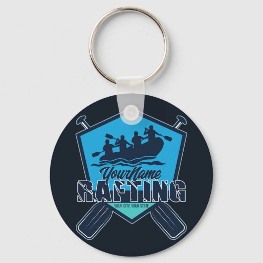 Porte-clés Personalized Rafting Whitewater River Adventure (Recto)