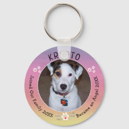 Porte-clés Personalized Rainbow Bridge Dog Memorial