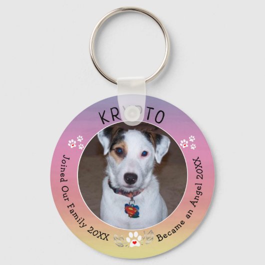 Porte-clés Personalized Rainbow Bridge Dog Memorial (Recto)