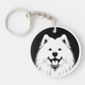 Porte-clés Personalized Samoyed Pop Art Super Cute (Devant)