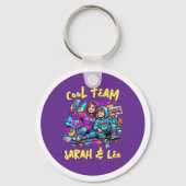 Porte-clés Personalized Skater Mom & Son Graffiti Keyring (Recto)