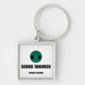 Porte-clés Personalized Sound Engineer Audio Engineering (Devant)
