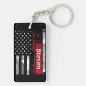 Porte-clés Personalized Trucker Flag (Dos)