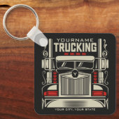 Porte-clés Personalized Trucking 18 Wheeler BIG Trucker (Recto)