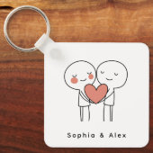 Porte-clés Personalized Valentine’s Couple Matching Keychain (Recto)