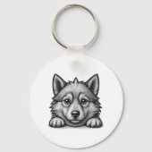 Porte-clés Personalized Veterinarian Husky Sketch (Recto)