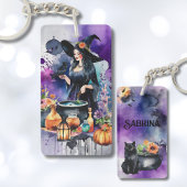 Porte-clés Personalized Witches Spell Watercolor