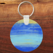 Porte-clés Personlized Button Keychain  "At the Beach" Blue (Verso)