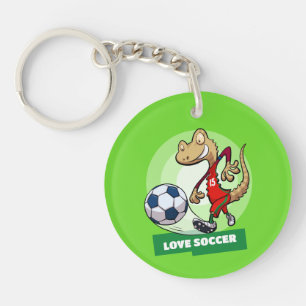 Porte-clés Personnage de dessin animé joueur de football geck