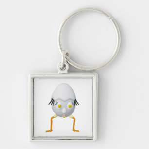 Porte-clés Personnage d'œuf original RG & RA Design mignon