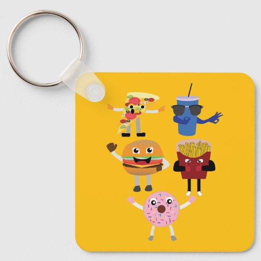 Porte-clés Personnages de nourriture (Recto)