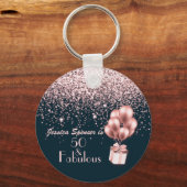 Porte-clés Personnalisable 50 & Fabuleux Rose Gold 50e annive (Recto)