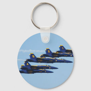 Porte-clés Personnalisable 6 Blue Angels Soaring in Sky