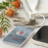 Porte-clés Personnalisable, Anniversaire avec le service d'in (Devant droit)