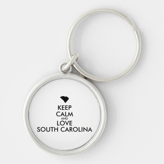 Porte-clés Personnalisable CONSERVEZ CALME et AMOUR CAROLINA  (Devant)