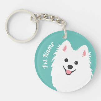 Porte-clés Personnalisable Curieux Chien Spitz Japonais