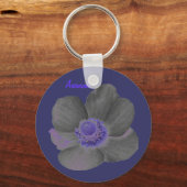 Porte-clés Personnalisable Dark Dreams Anemone Flower Porte - (Recto)