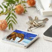 Porte-clés personnalisable Eléphant et Papillon (Côté)