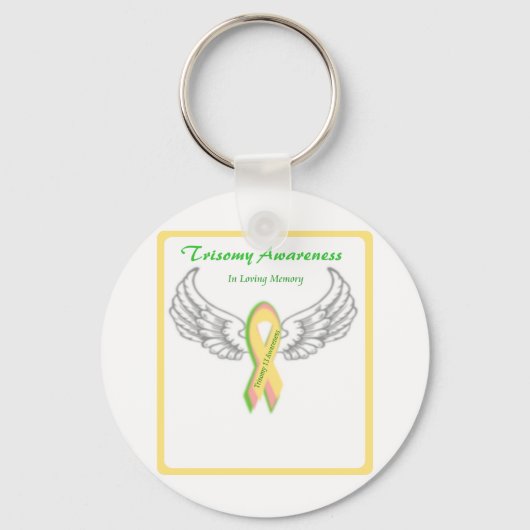 Porte-clés Personnalisable En Mémoire Amoureuse Trisomy 13 (Recto)