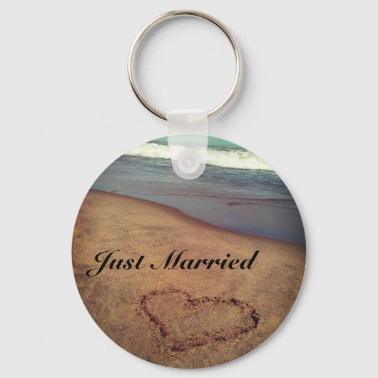 Porte-clés Personnalisable Just Married Beach Porte - clé (Recto)