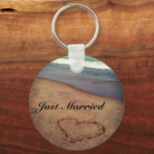 Porte-clés Personnalisable Just Married Beach Porte - clé (Recto)