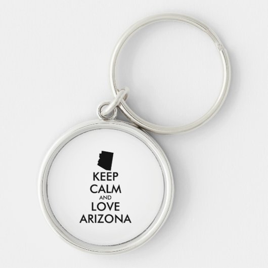 Porte-clés Personnalisable KEEP CALM et LOVE ARIZONA (Devant)