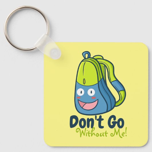 Porte-clés Personnalisable Ne pars pas sans moi (Recto)