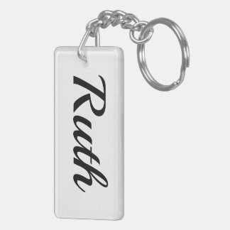 Porte-clés personnalisable prénom Ruth noir blanc