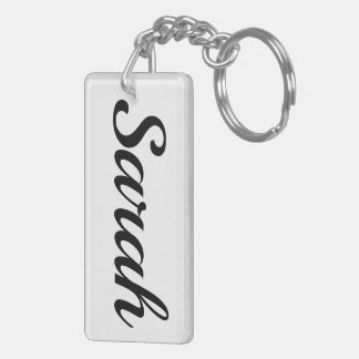 Porte-clés personnalisable prénom Sarah, noir et blanc
