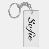 Porte-clés personnalisable prénom Sofie noir blanc (Devant gauche)