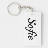 Porte-clés personnalisable prénom Sofie noir blanc (Devant)