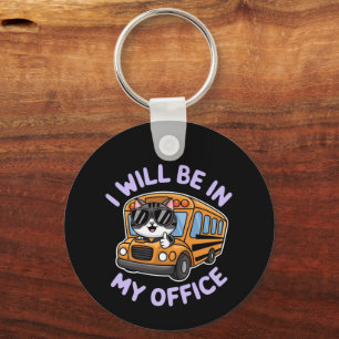 Porte-clés Personnalisable sera dans mon bureau Cute Cat Driv
