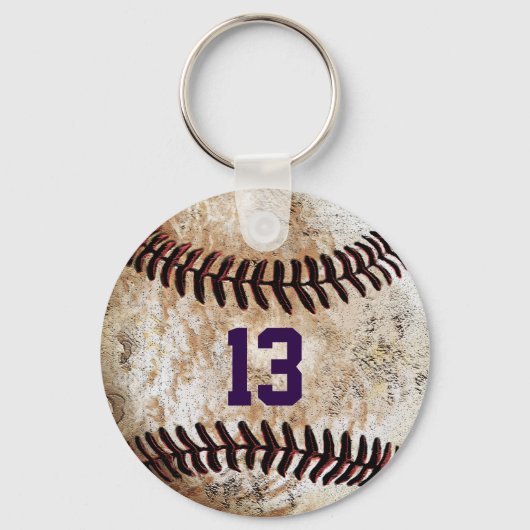 Porte-clés personnalisables pas chers de baseball, (Recto)