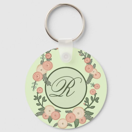 Porte-clés Personnalisation de la couronne florale (Recto)