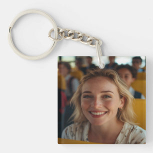 Porte-clés Personnalisation de photo de conducteur d'autobus