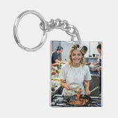 Porte-clés Personnalisation de photo de cuisson de bacon (Devant gauche)