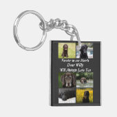 Porte-clés Personnalisation moderne Pet Memorial 6 Photo Coll (Devant gauche)