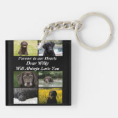 Porte-clés Personnalisation moderne Pet Memorial 6 Photo Coll (Dos)