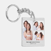 Porte-clés Personnalisé 3 sections Photos de famille Collage  (Devant gauche)