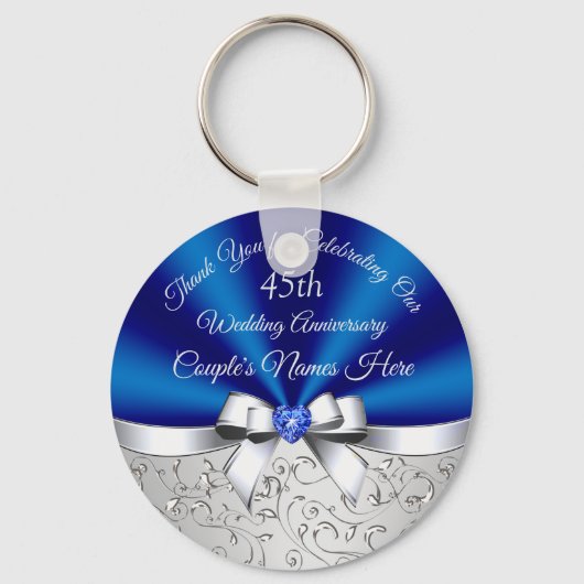 Porte-clés Personnalisé, 45e anniversaire de Mariage idées de (Recto)