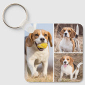 Porte-clés Personnalisé 4 Photo Collage moderne animal de com (Recto)