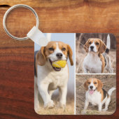 Porte-clés Personnalisé 4 Photo Collage moderne animal de com (Recto)