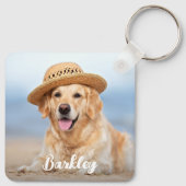 Porte-clés Personnalisé 4 Photo Collage moderne Animaux Amour (Dos)