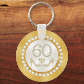 Porte-clés Personnalisé 60e anniversaire Faveurs, CHEAP (Verso)