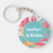 Porte-clés Personnalisé Abstrait Coloré (Devant)