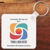 Porte-clés Personnalisé Ajouter votre logo d'entreprise Entre (Verso)