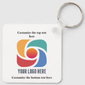 Porte-clés Personnalisé Ajouter votre logo d'entreprise Entre (Dos)