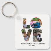 Porte-clés Personnalisé amour moderne 4 photo collage pour le (Recto)