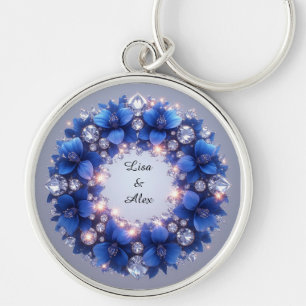 🌿 Porte-clés personnalisé avec couronne florale b